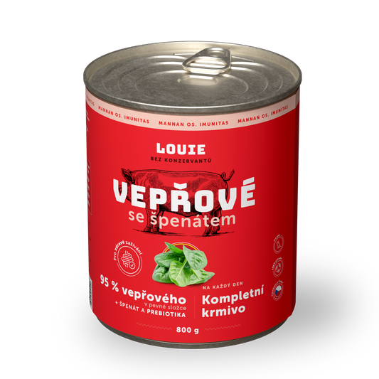 Vepřové se špenátem a prebiotiky 800 g