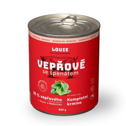 Vepřové se špenátem a prebiotiky 800g