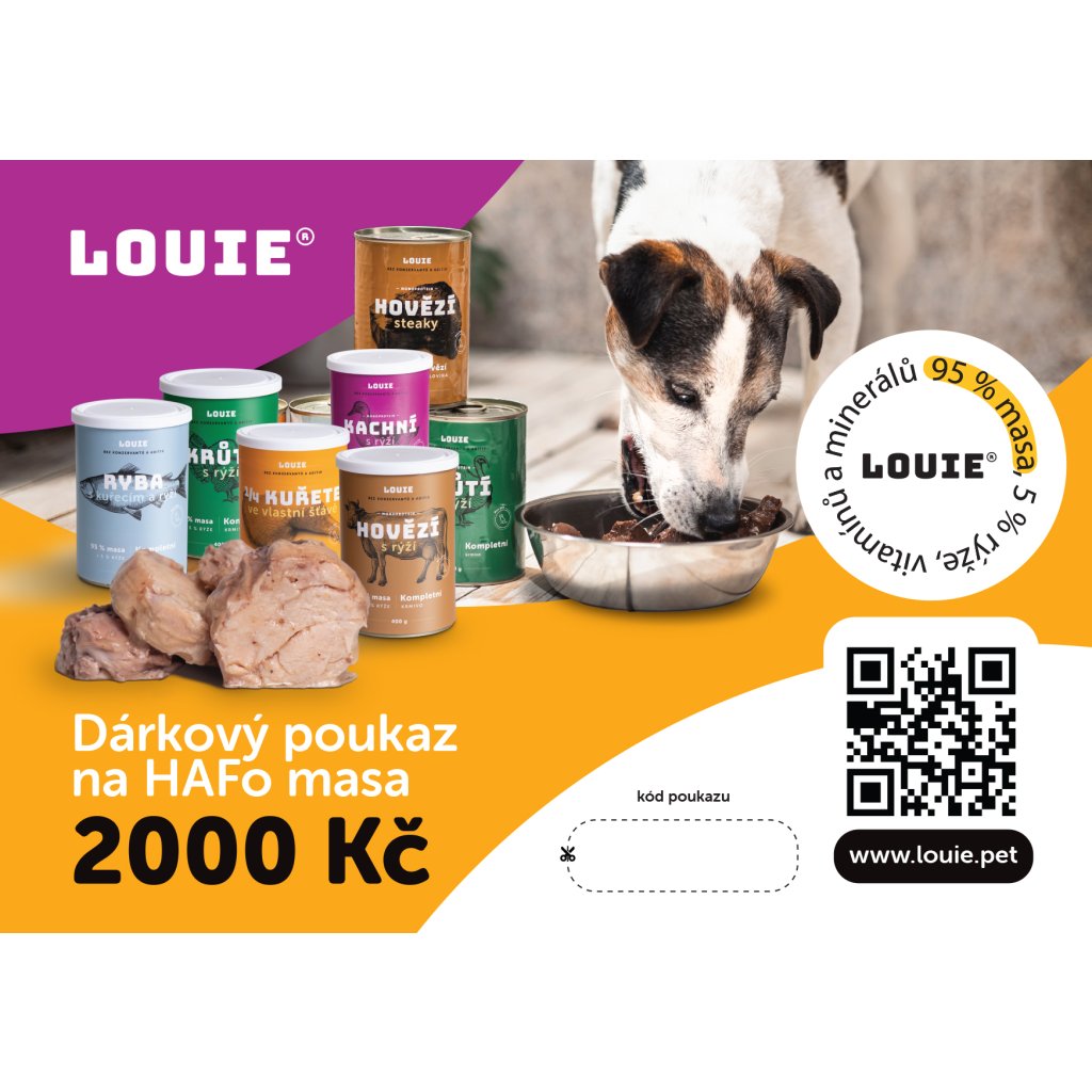 LOUIE Dárkový poukaz 2000 Kč - digitální