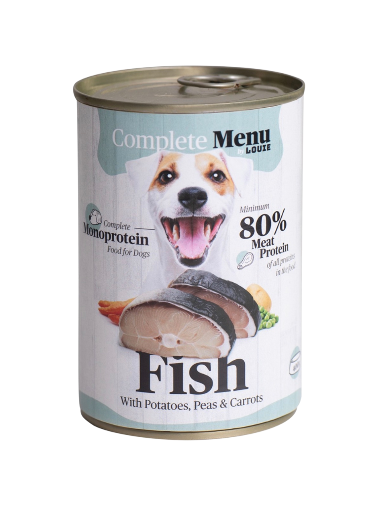 LOUIE konzerva pro psy Rybí se zeleninou 400g