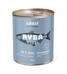 LOUIE konzerva pro psy Ryba s rýží 800g