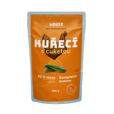 LOUIE kapsička pro psy kuřecí s cuketou 300 g