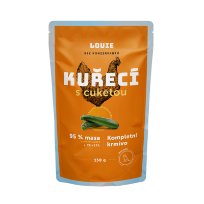 Kuřecí kapsička s cuketou 150g – LOUIE kompletní krmivo pro psy