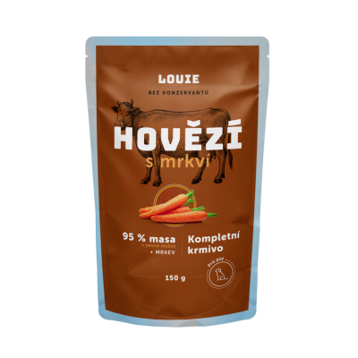 LOUIE kapsička pro psy hovězí s mrkví 150 g