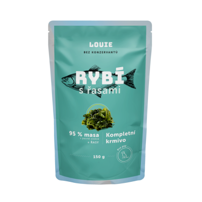 Rybí kapsička s řasami 150 g – LOUIE kompletní krmivo pro psy