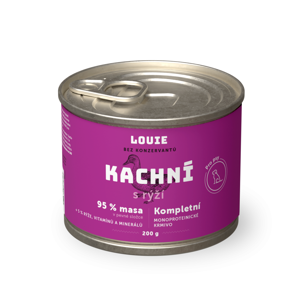 Kachní s rýží  200 g - LOUIE kompletní krmivo pro psy