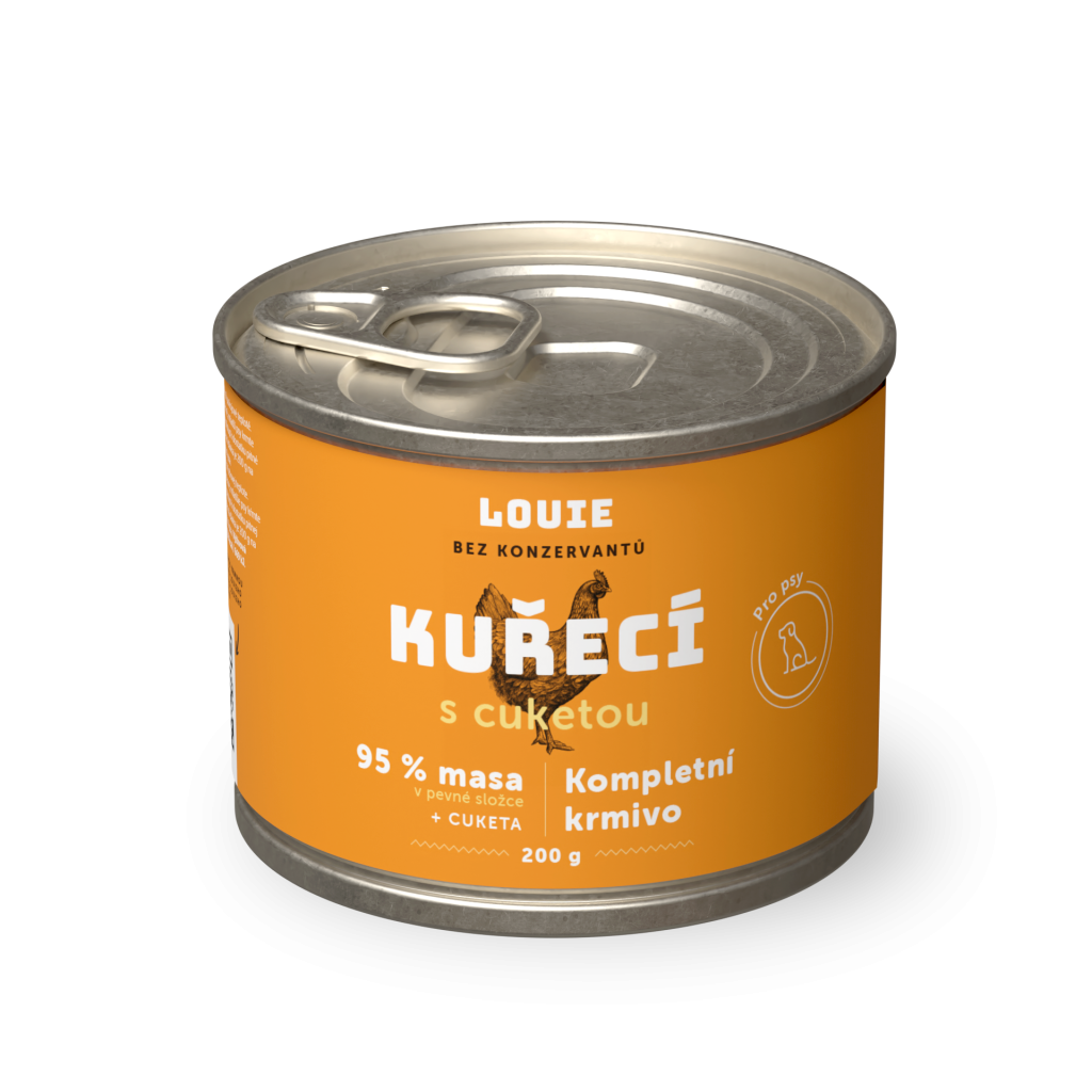 Kuřecí s cuketou 200 g - LOUIE kompletní krmivo pro psy