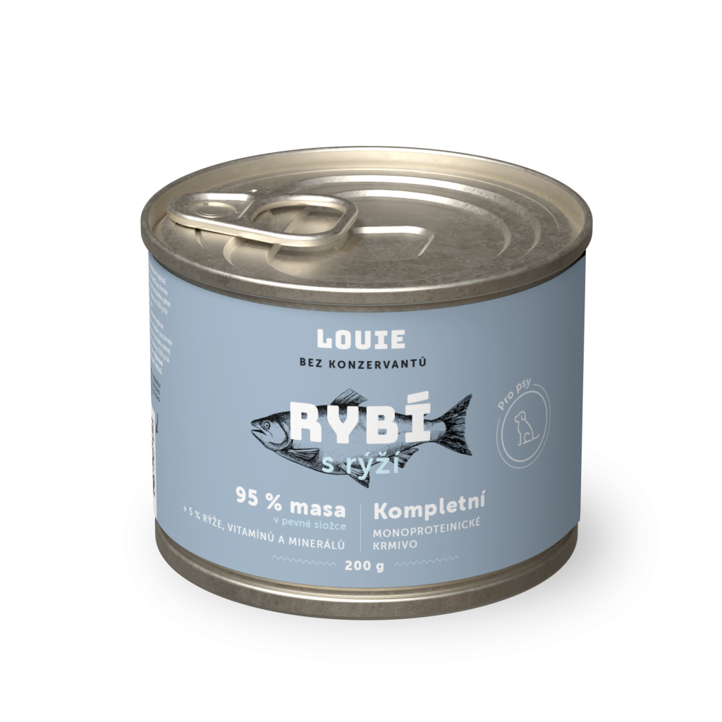 Rybí s rýží 200 g - LOUIE kompletní krmivo pro psy