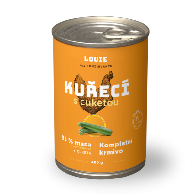 Kuřecí s cuketou 400 g - LOUIE kompletní krmivo pro psy
