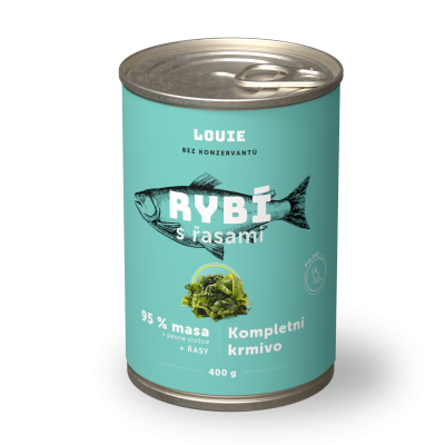 Rybí s řasami 400 g - LOUIE kompletní krmivo pro psy