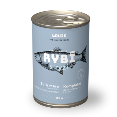 Ryba s rýží 400 g - LOUIE kompletní krmivo pro psy