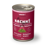 Kachní se spirulinou + prebiotika 400 g - LOUIE kompletní krmivo pro psy