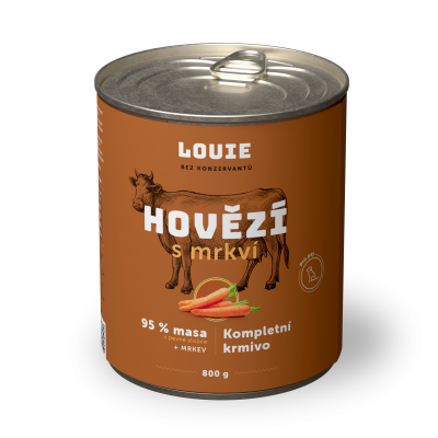 Hovězí s mrkví 800 g - LOUIE kompletní krmivo pro psy