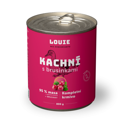Kachní s brusinkami 800 g - LOUIE kompletní krmivo pro psy