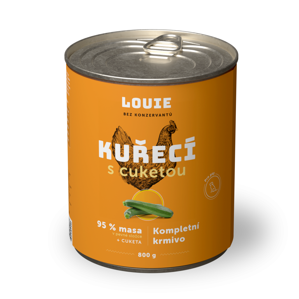 Kuřecí s cuketou 800 g - LOUIE kompletní krmivo pro psy