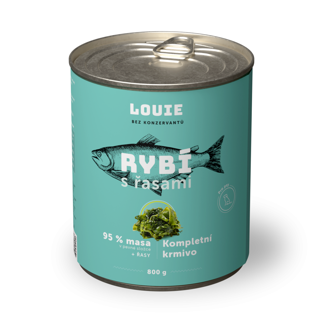 Rybí s řasami 800 g - LOUIE kompletní krmivo pro psy
