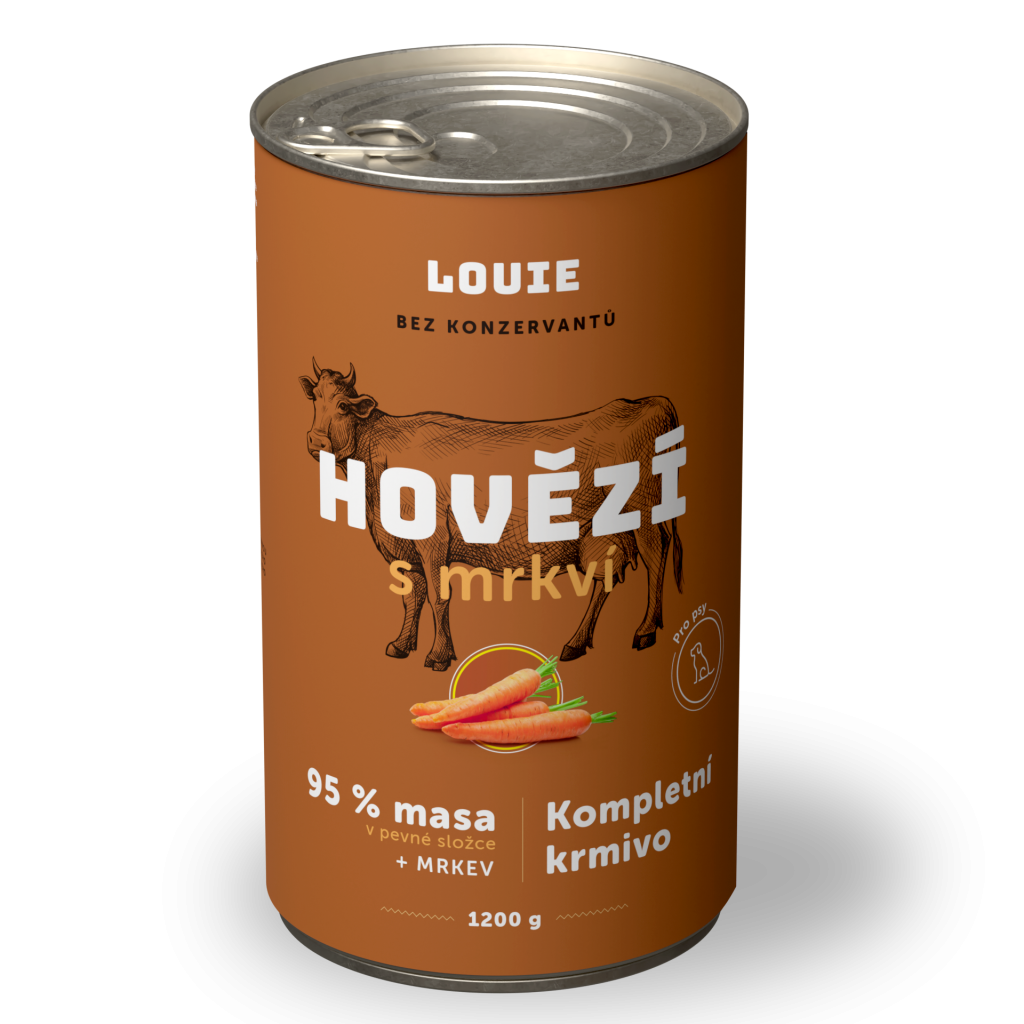 Hovězí s mrkví 1200 g - LOUIE kompletní krmivo pro psy