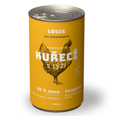 Kuřecí s rýží 1200 g - LOUIE kompletní krmivo pro psy