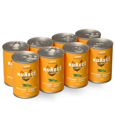 Výhodné balení 8 ks - Kuřecí s cuketou 400 g