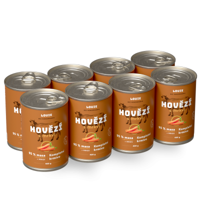 Výhodné balení 8 ks - Hovězí s mrkví 400 g