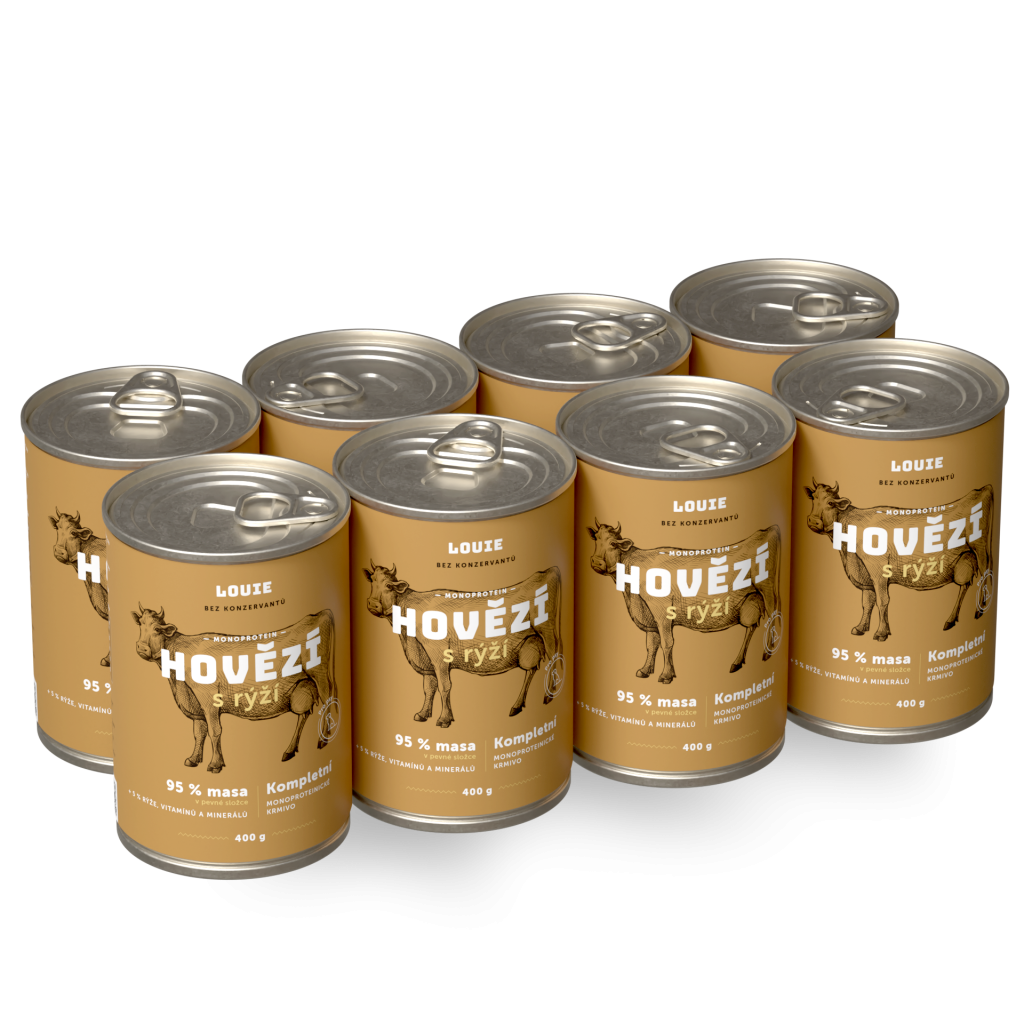 Výhodné balení 8 ks - Hovězí s rýží 400 g