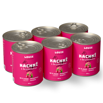 Výhodné balení 6 ks - Kachní s brusinkami 800 g