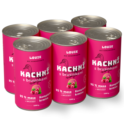 Výhodné balení 6 ks - Kachní s brusinkami 1200g