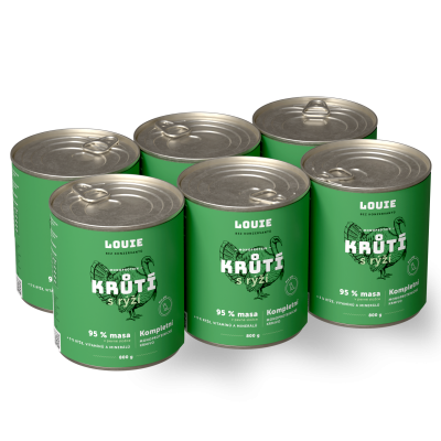 Výhodné balení 6 ks - Krůtí s rýží 800 g