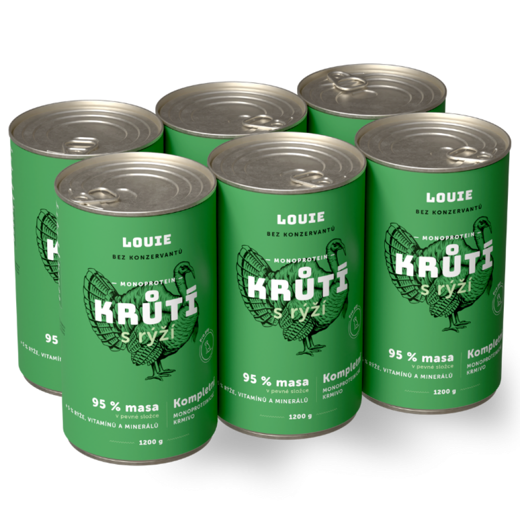 Výhodné balení 6 ks - Krůtí s rýží 1200 g
