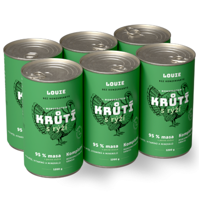 Výhodné balení 6 ks - Krůtí s rýží 1200 g