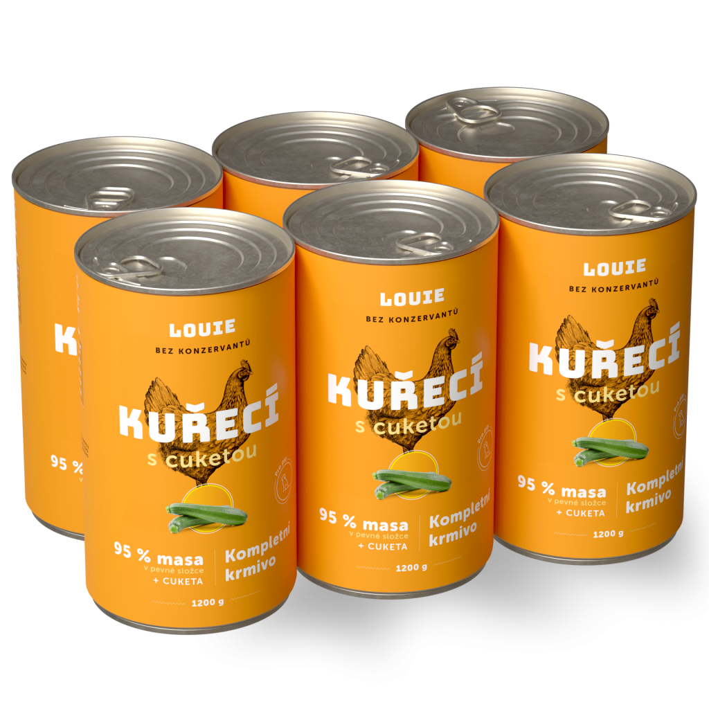 Výhodné balení 6 ks - Kuřecí s cuketou 1200 g