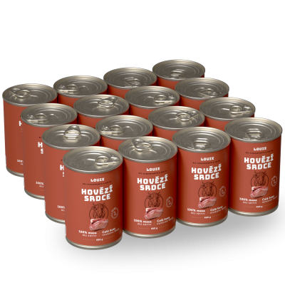 Výhodné balení 16 ks - Hovězí srdce 100% 400 g