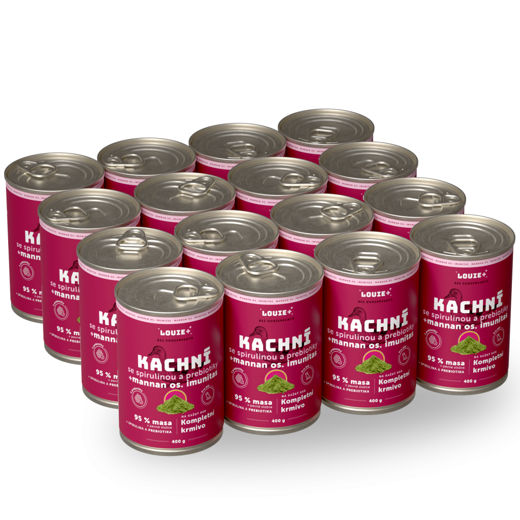 Akční balíček 16 ks - Kachní se spirulinou a prebiotiky 400 g