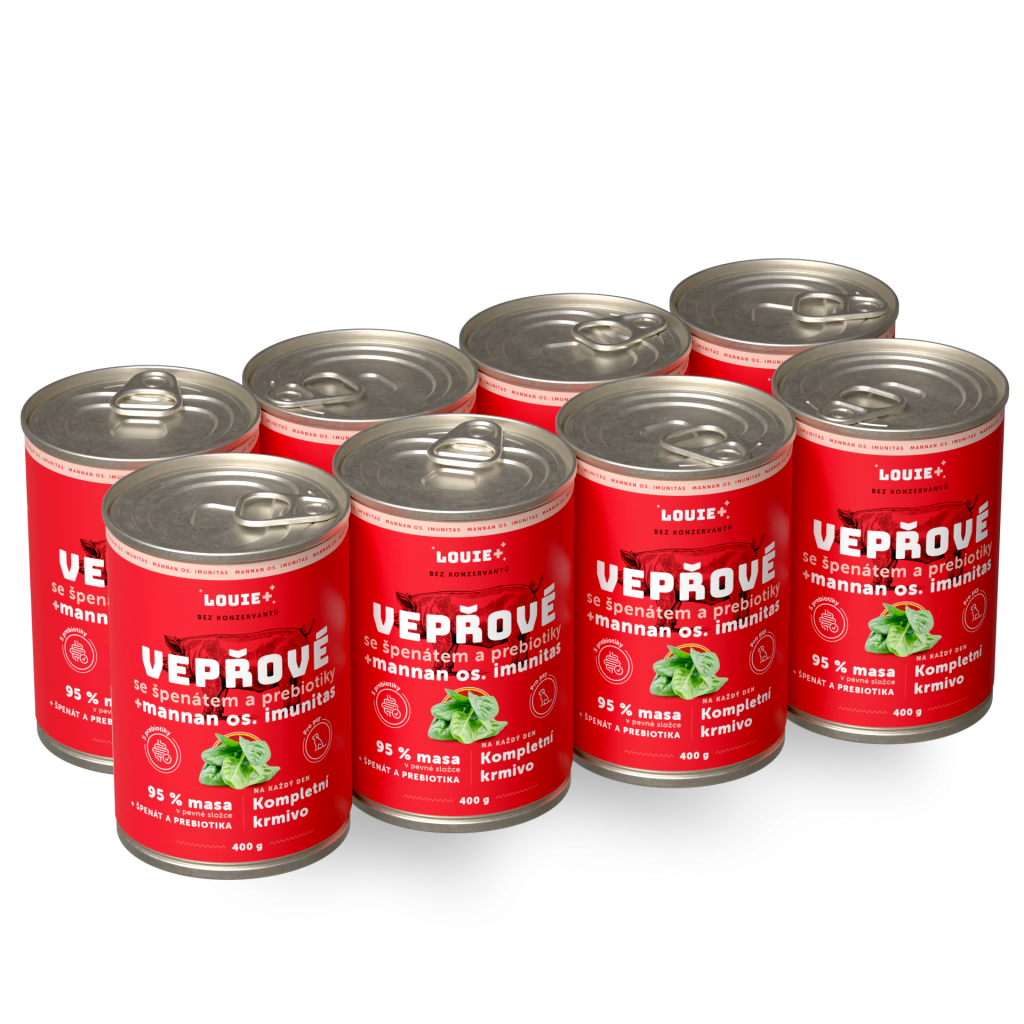 Výhodný balíček 8 ks - Vepřové se špěnátem a prebiotiky 400 g