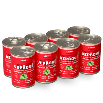 Výhodný balíček 8 ks - Vepřové se špěnátem a prebiotiky 400 g