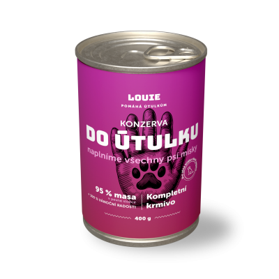 Konzerva do útulku 400 g - LOUIE pomáhá útulkům