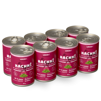 Výhodné balení 8 ks - Kachní se spirulinou a prebiotiky 400 g