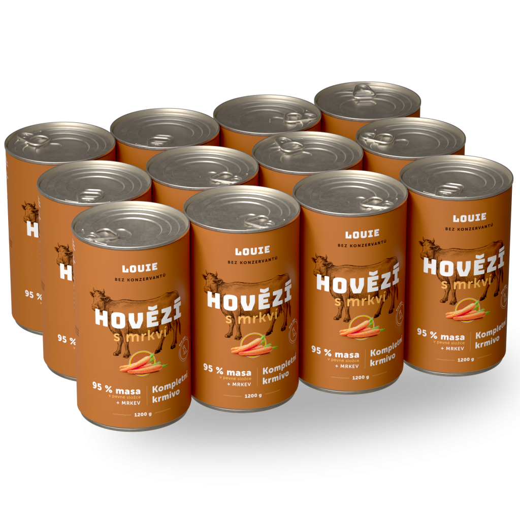 Akční balíček 12 ks - Hovězí s mrkví 1200g