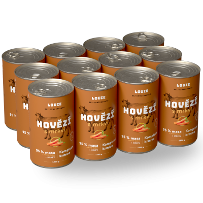 Akční balíček 12 ks - Hovězí s mrkví 1200g