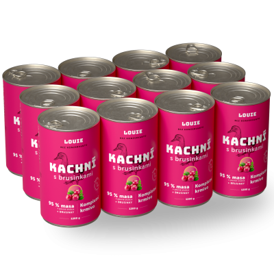 Výhodné balení 12 ks - Kachní s brusinkami 1200g