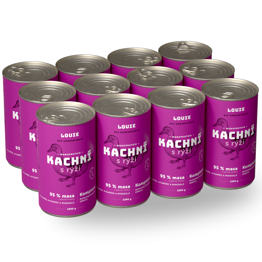 Výhodné balení 12 ks - Kachní s rýží 1200 g