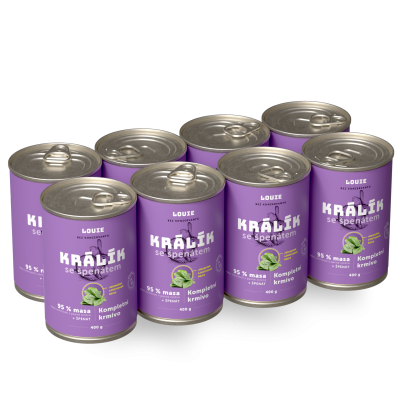 Výhodné balení 8 ks - Králík se špenátem 400 g