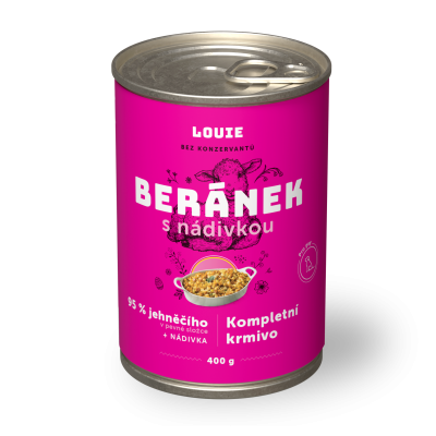 Beránek s nádivkou 400g - LOUIE kompletní krmivo